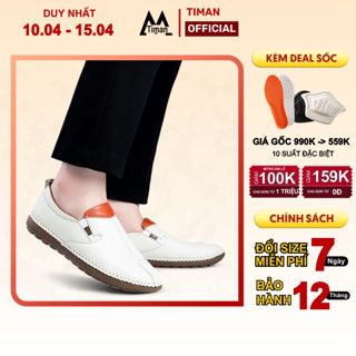 Giày lười nam chất liệu da bò giầy dự tiệc đẹp phong cách công sở cao cấp bảo hành 5 năm GL126 TIMAN