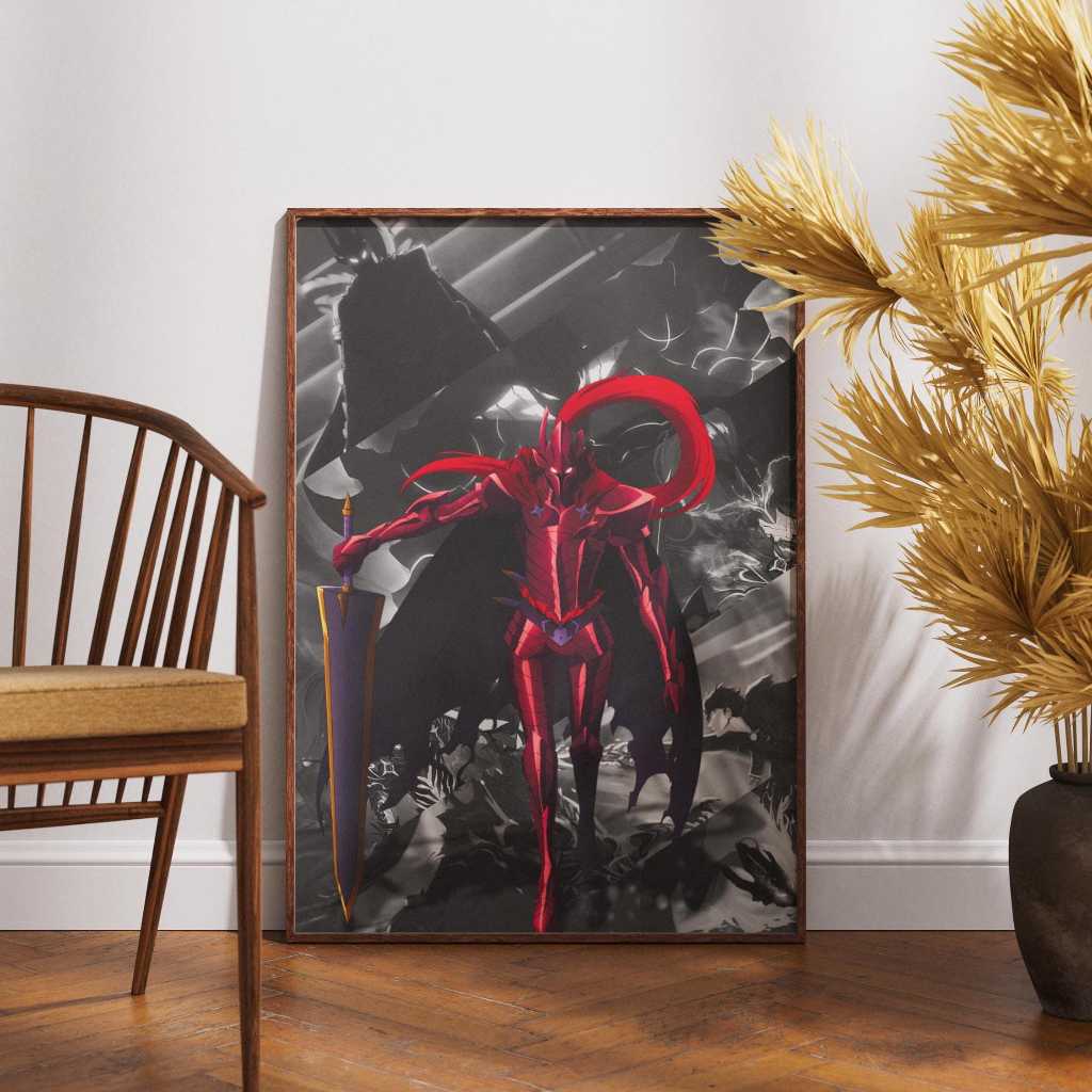 FREESHIP ⭐️ Solo Leveling Anime Poster | Igris Poster - Tranh Decal Dán Tường - Ảnh Treo Tường