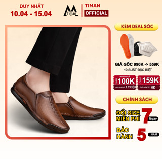 Giày lười nam chất liệu da bò giầy dự tiệc cao cấp đẹp phong cách công sở bảo hành 5 năm GL112 TIMAN