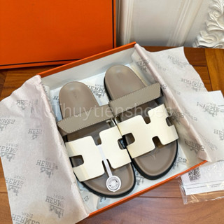 Dép lê nữ đế bánh mỳ quai ngang dán da sần mềm qccc fullbox . Thuytienshoes