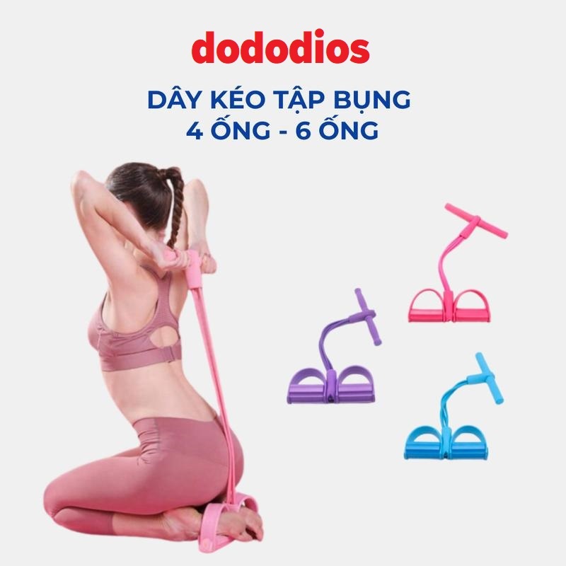 Dây Tập Bụng, Dây Kháng Lực Dây Kéo Đàn Hồi Kháng Lực 4 ống, 6 ống Cao Su Tập Bụng Tại Nhà