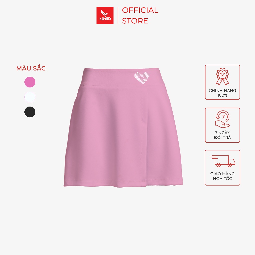 Chân váy pickelball Kamito Tiamo, có quần bảo hộ, vải mát lạnh, thấm hút tốt, khử mùi cao