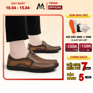Giày nam lười chất liệu da bò tây phong cách công sở thiết kế mọi cao cấp bảo hành 1 năm GL148 TIMAN