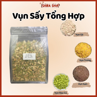 [Trợ giá] Thịt sấy vụn cho chó mèo, vụn gà sấy khô, gan, tôm, cá hồi,... vụn lộn xộn cho mèo_Túi 500g