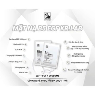 Combo10 Mặt nạ Kr.lab b5 EGF Complex+mặt nạ sena demar sodium DNA B5 +mặt nạ kyunglab PDRN therapy 23ml dưỡng trắng