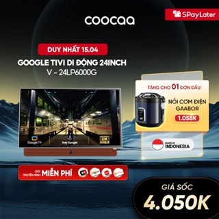 [Shopee - Lắp đặt 0Đ HN HCM] Google TV Di Động FHD Coocaa 24 Inch Wifi - Model 24LP6000G Mỏng Nhẹ, Thời Lượng Pin 3 giờ