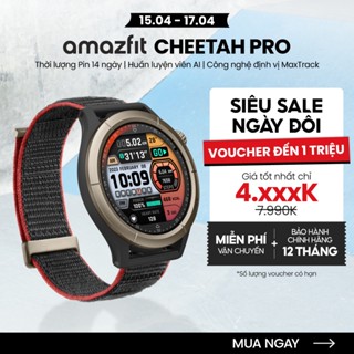 Đồng hồ thông minh Amazfit Cheetah Pro | 47mm - Track Run - Hàng chính hãng - Bảo hành 12 tháng