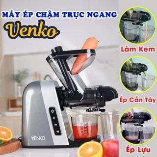 Chính Hãng - Máy Ép Chậm Trục Ngang Venko VS30, Ép Trái Cây Giữ 95% Lượng Nước, Ép Kiệt Bã Trục Ép 7 Đoạn Kiệt Bã