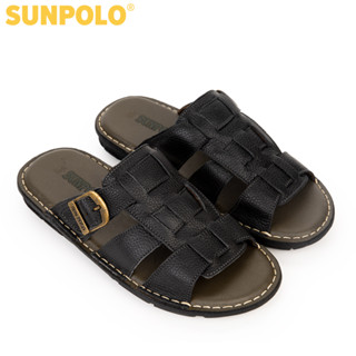  Dép Quai Ngang Nam Da Bò SUNPOLO AQN001 Có Big size 44 45 