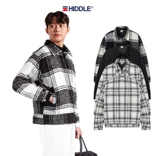 Áo khoác dạ sọc caro nam Hàn Quốc HIDDLE 2 lớp, có túi trong | H11-AK7