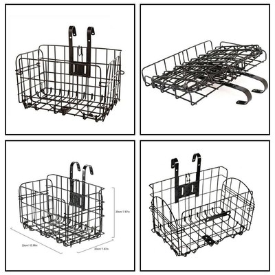 Giỏ Xe Đạp Giỏ Sau Xe Đạp Chất Liệu Hợp Kim Thép Dày Cao Cấp Chịu Tải Lên Đến 50KG, Giỏ Đựng Đồ Gắn Yên Xe Đạp