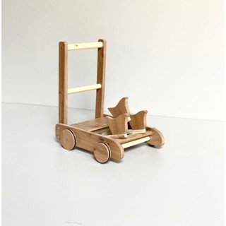 Xe tập đi con gà cho bé, màu vân gỗ