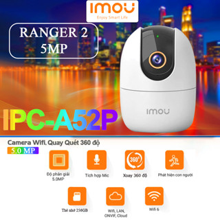 Camera Imou  A32EP A52P 3MP 5MP  Camera IMOU Ranger 2  Xoay 360 Đàm Thoại Hai Chiều - Chính Hãng