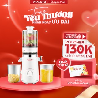 Máy ép chậm Masuto MS Fresh công suất 150W - Ép Nguyên Quả Kiệt Bã, Ép Cần Tây, Rau Củ, Làm Kem