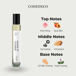 Tinh dầu nước hoa nữ CODEDECO Hanoi 29 Glamor 10ml dạng lăn