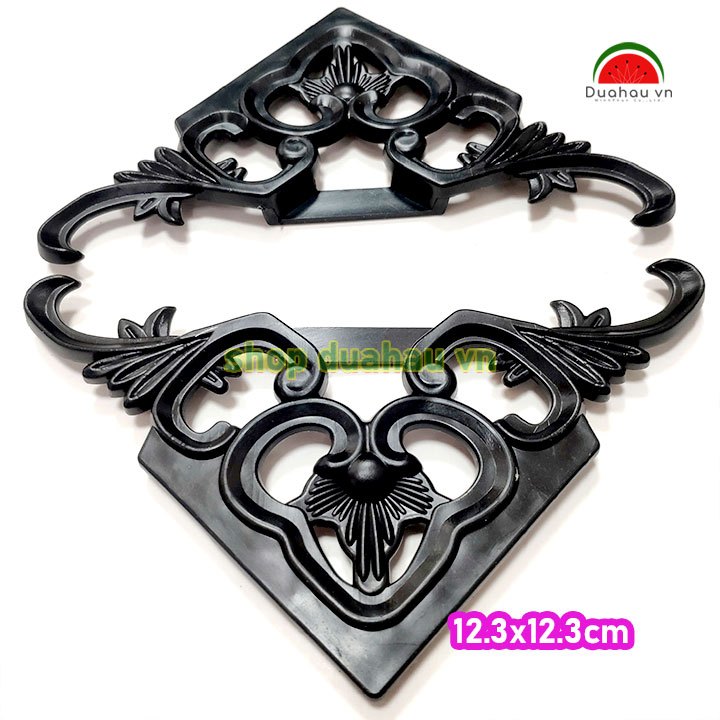 [20 cái] Hoa văn GÓC bằng NHỰA loại dày đẹp 12.3x12.3cm