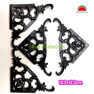 [20 cái] Hoa văn GÓC bằng NHỰA loại dày đẹp 12.3x12.3cm