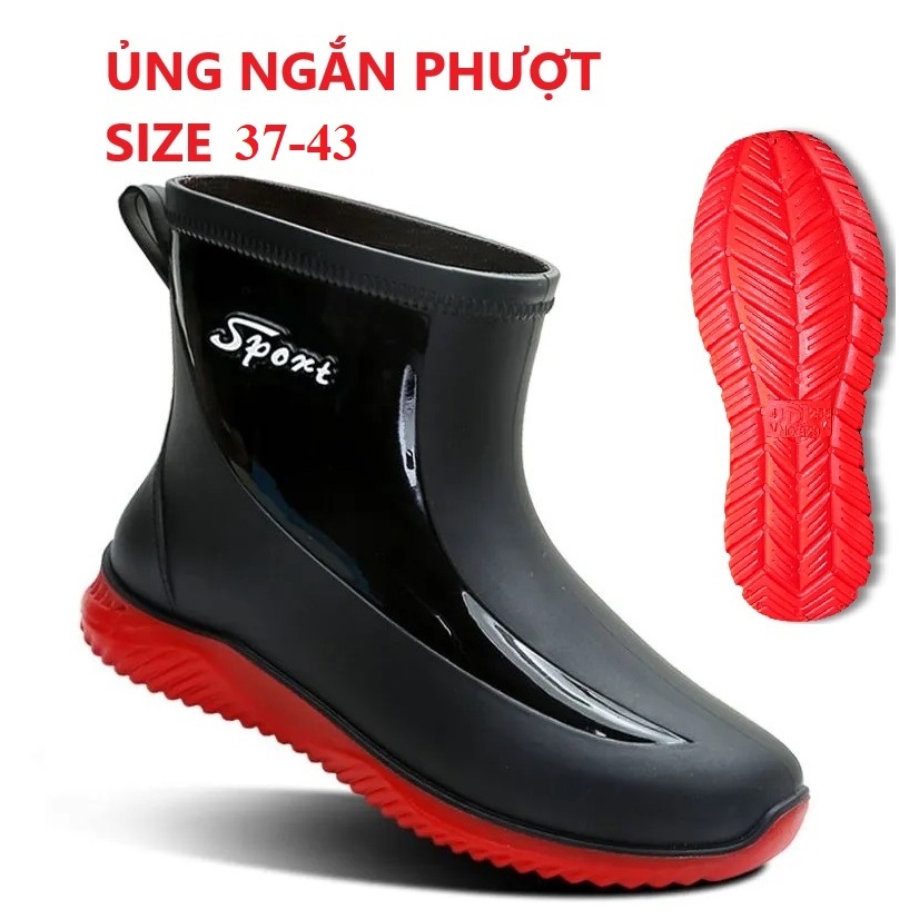 Ủng đi mưa chống trượt chống thấm nước size 37-43 hàng nôi địa Trung