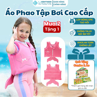 Áo Phao Bơi Cho Bé 2-4 Tuổi Ubabi UB-PK042 Áo Phao Tập Bơi Trẻ Em Cao Câp Khoá An Toàn Chống Lật