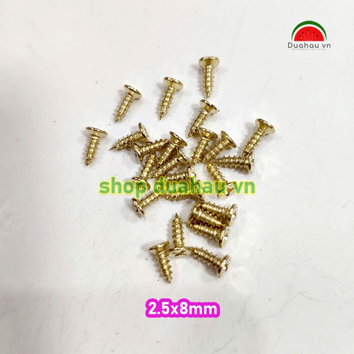 [300 gram] Vit đầu bằng 2.5x8mm - màu vàng Gold