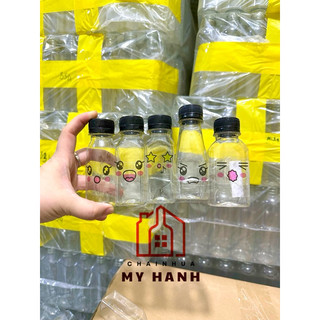 (TẶNG KEM STICKER) 100 CHAI NHỰA mini Tròn vuông tam giác 50ml 100ml , 120ml , 150ml