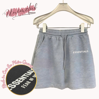  Chân Váy Ngắn Essential Dáng Chữ A Váy Thể Thao Cotton 2 Da Cao Cấp Lưng Chun Dây Rút Túi Chéo Có Lót Quần Bảo Essential 