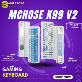 Bàn Phím Cơ AULA F99  -  Mchose K99 -V2 Pro có Hotswap, Led RGB, Kết Nối 3 Mode - Pin 8000mAh