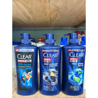Dầu Gội Clear Men Bạc Hà/Gió Biển & Hổ Phách Sạch Sâu 900G