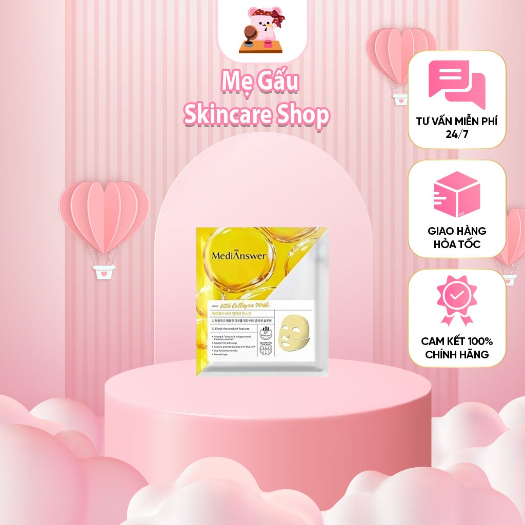 Hộp 5 miếng Mặt Nạ Thạch MediAnswer Vita Collagen Mask - Mẹ Gấu Shop