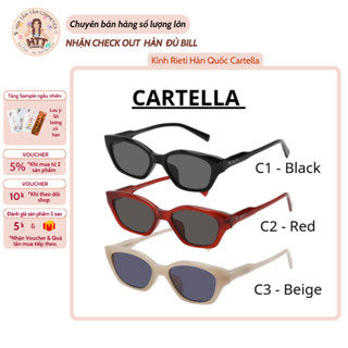 Kính thời trang Unisex Rieti CARTELLA Hàn Quốc Nam & Nữ Kính râm đi biển chống tia UV