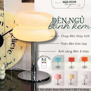 (SẴN) Đèn Ngủ Bánh Kem 2 Tầng thủy tinh, Đèn Bàn Trang Trí Decor Phòng Ngủ Dễ Thương 8031