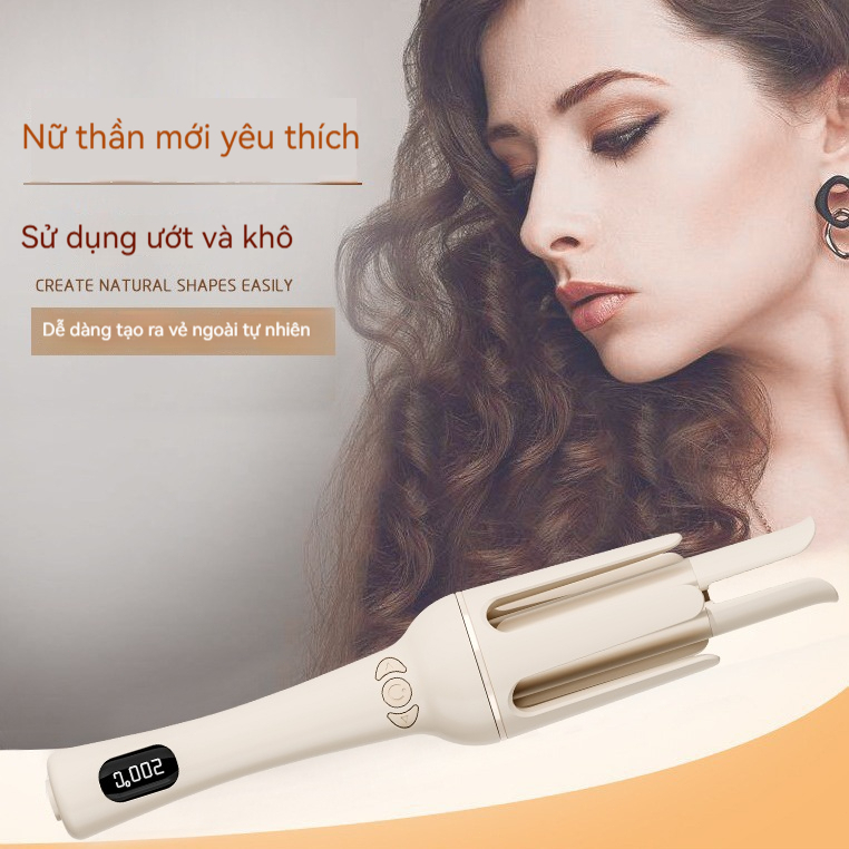 Máy uốn tóc tự động NOLA 2025 phủ gốm sứ cao cấp bản hình led âm báo ngắt tự động 32mm