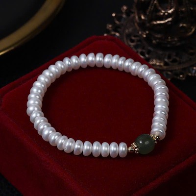 Vòng Tay Ngọc Trai Bắp 7ly Mix Ngọc Hoà Điền - Ngọc Trai Trường Thịnh