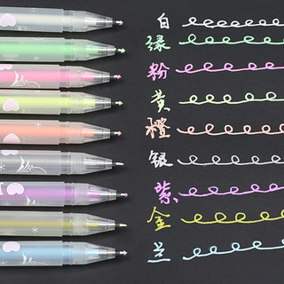 Set 12 Bút gel màu Queen bút nhũ bút dạ quang bút nhiều màu mực gel nước bút văn phòng bút ký tên thiệp chúc mừng