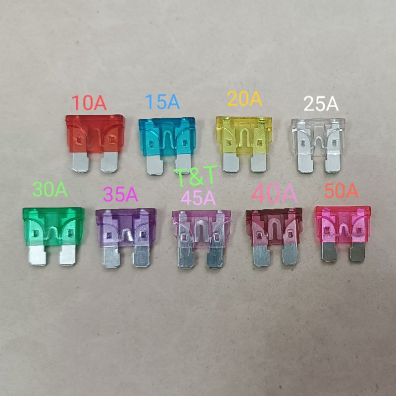 Cầu Chì Xe Máy Loại Lớn 10A,15A,20A..50A (10 cái)