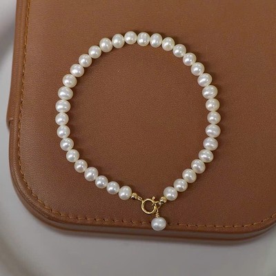 Vòng Tay Ngọc Trai 4ly Khoá Bạc Xinh Xắn, Thời Trang - Ngọc Trai Trường Thịnh