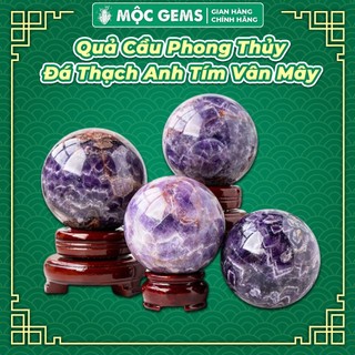  Quả Cầu Đá Thạch Anh Tím Vân Mây Tự Nhiên Mộc Gems Giúp Thu Hút Tài Lộc May Mắn Cho Chủ Sở Hữu 