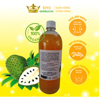 KOMBUCHA MÃNG CẦU 1 Lít  – Fresh & Cool (Trà Kombucha Mãng Cầu - Giảm Cân - Làm Đẹp)