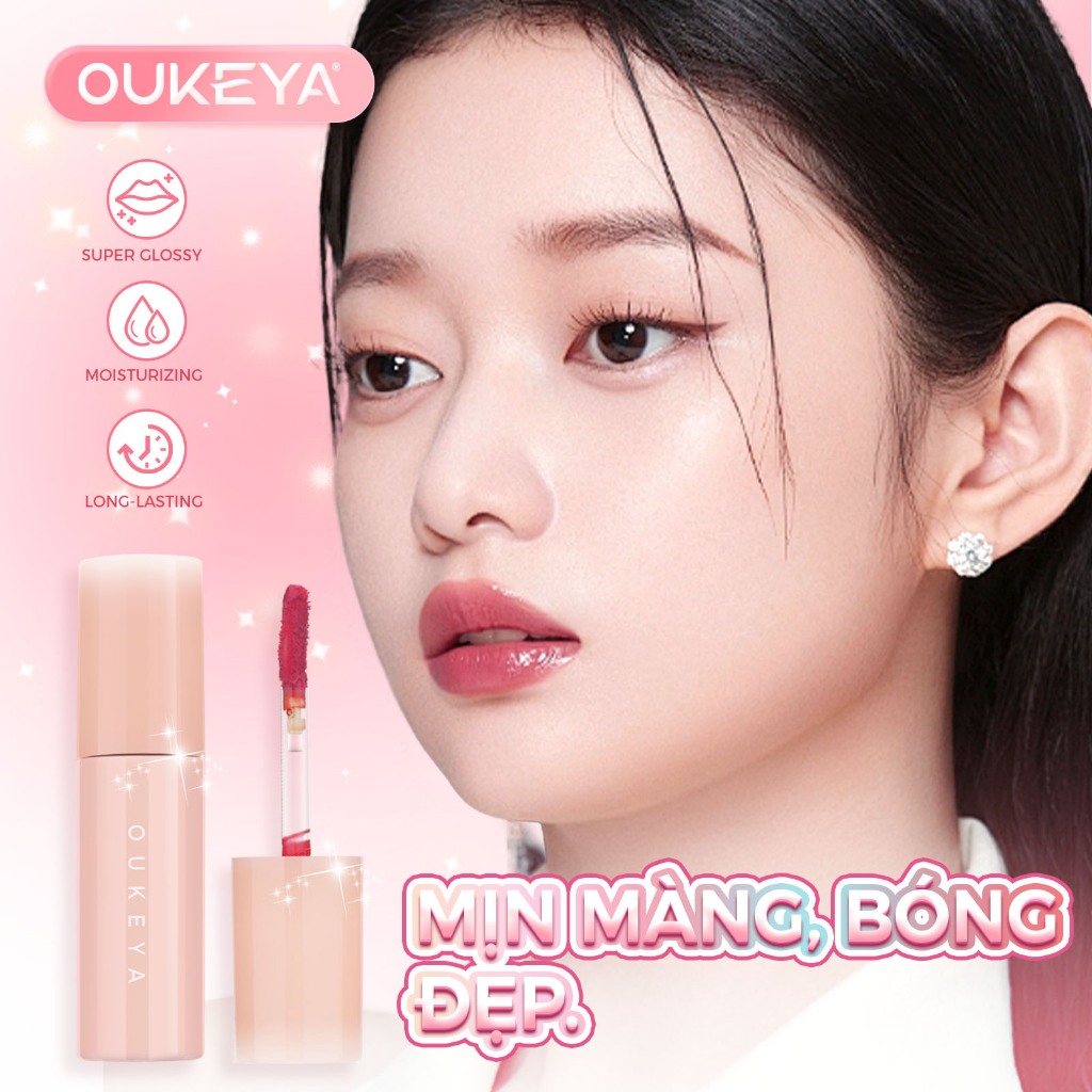 OUKEYA SON BÓNG GƯƠNG - Hiệu ứng gương sáng bóng, dưỡng môi căng mọng