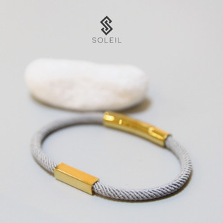 Vòng đeo tay couple X dây vải Milan phối charm thép không gỉ, khóa bấm cao cấp - SOLEIL