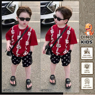  Áo Phông Nam DG In Nhiều Logo Siêu Đẹp - Áo Thun Bé Trai Logo DG Cực Chất 