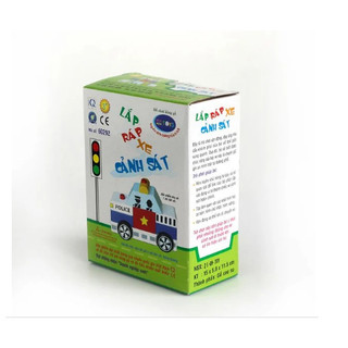 Đồ chơi gỗ - Lắp ráp xe cảnh sát chính hãng Winwintoys 60292