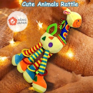  Đồ chơi treo xe đẩy treo cũi kèm gặm nướu 2in1 Kakiblin Organic có lục lạc cho bé 