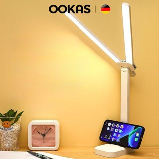 OOKAS Đèn Học Để Bàn LED Màn hình cảm ứng, 3 loại đèn, thích hợp học ban đêm