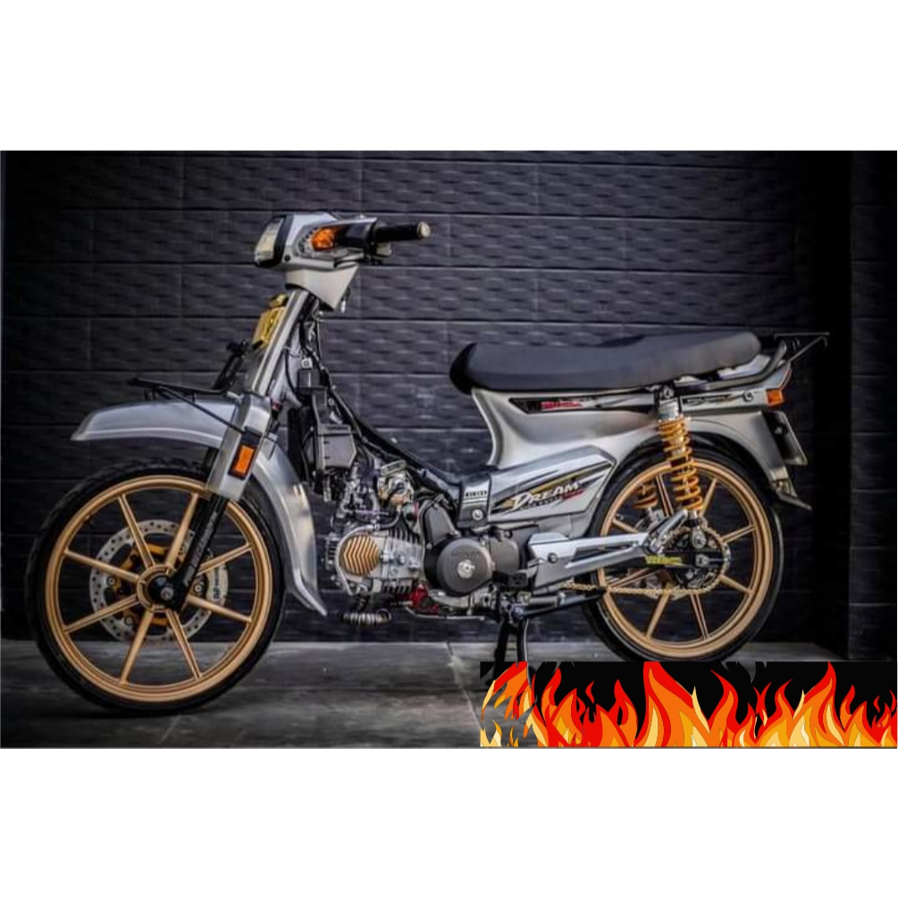 Tem rời Dream EX5 bạc đen đỏ CROM siêu bóng