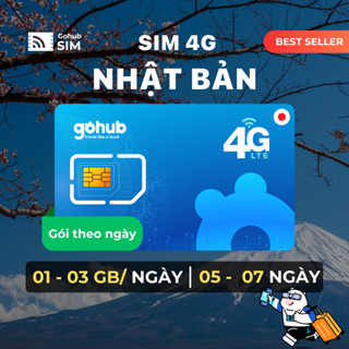 SIM Nhật Bản 4G - Gói theo ngày (03 - 10 ngày) - Gohub tặng kèm que chọc SIM