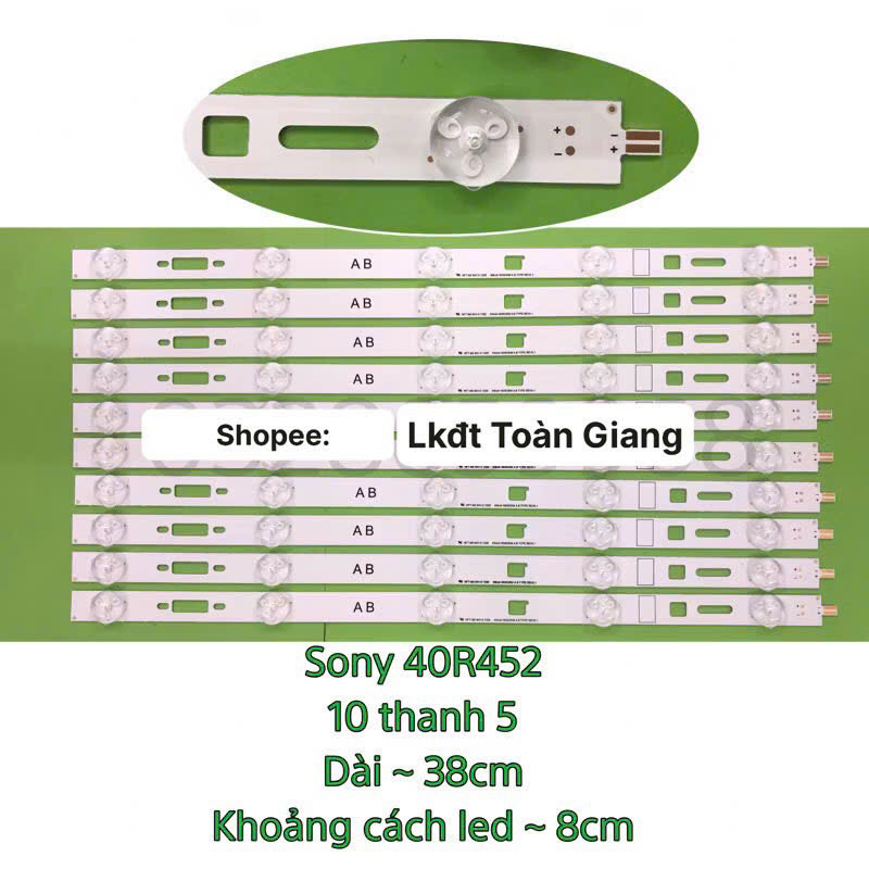 Led TV Sony 40R452 - 40R350C - bộ gồm 10 thanh 5bóng
