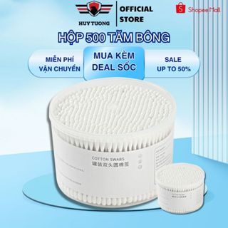 Combo 5 hộp tăm bông ráy tai chất liệu bông COTTON, thân gỗ 2 đầu cứng cáp,bông cotton mềm mại