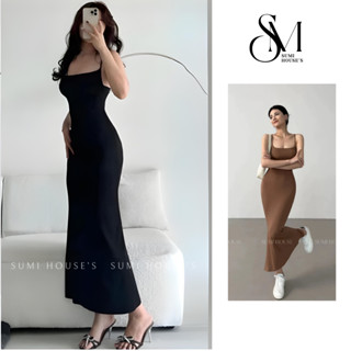 Đầm Body 2 dáng suông tôn dáng, Váy Body Hai Dây Dáng Ôm Dài Thun Gân Co Giãn Thoải Mái Sumi House
