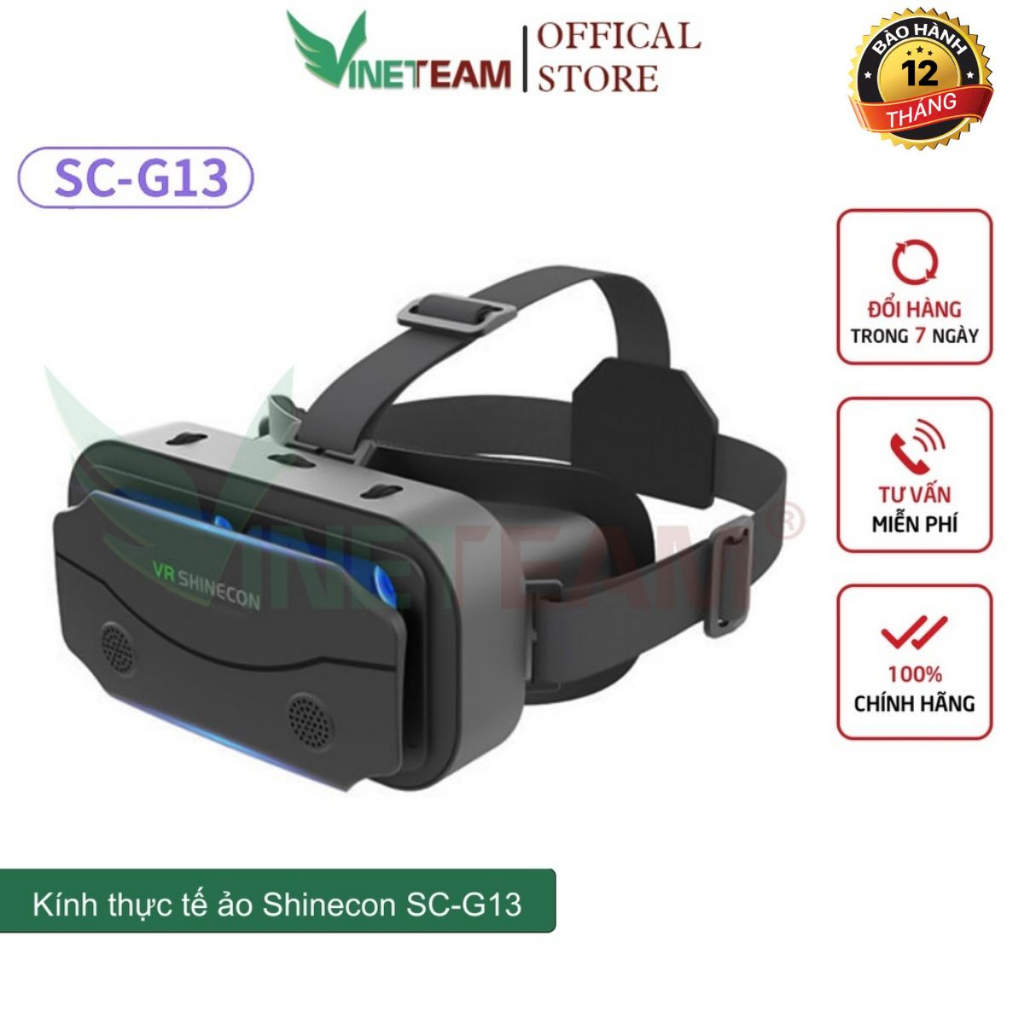 Kính thực tế ảo 3D Vr Shinecon Vinetteam SC-G13 dành cho điện thoại thông minh 4,7-7 inch -DC4878